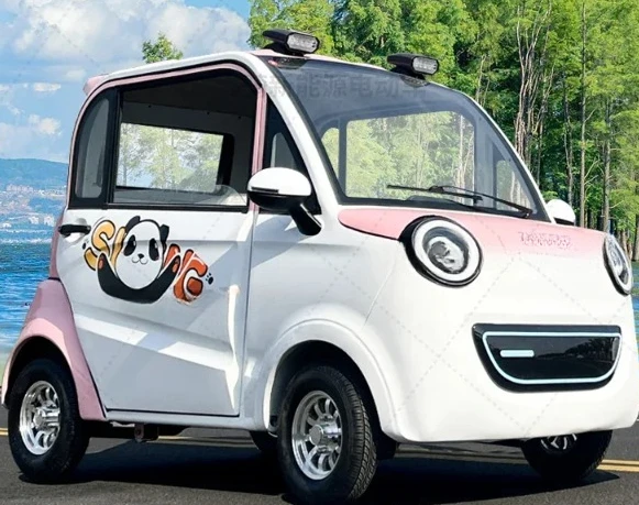 Electric four-wheeled vehicle, ladies, small family car, adult new energy, oil and electricity, two or four-wheeled battery car