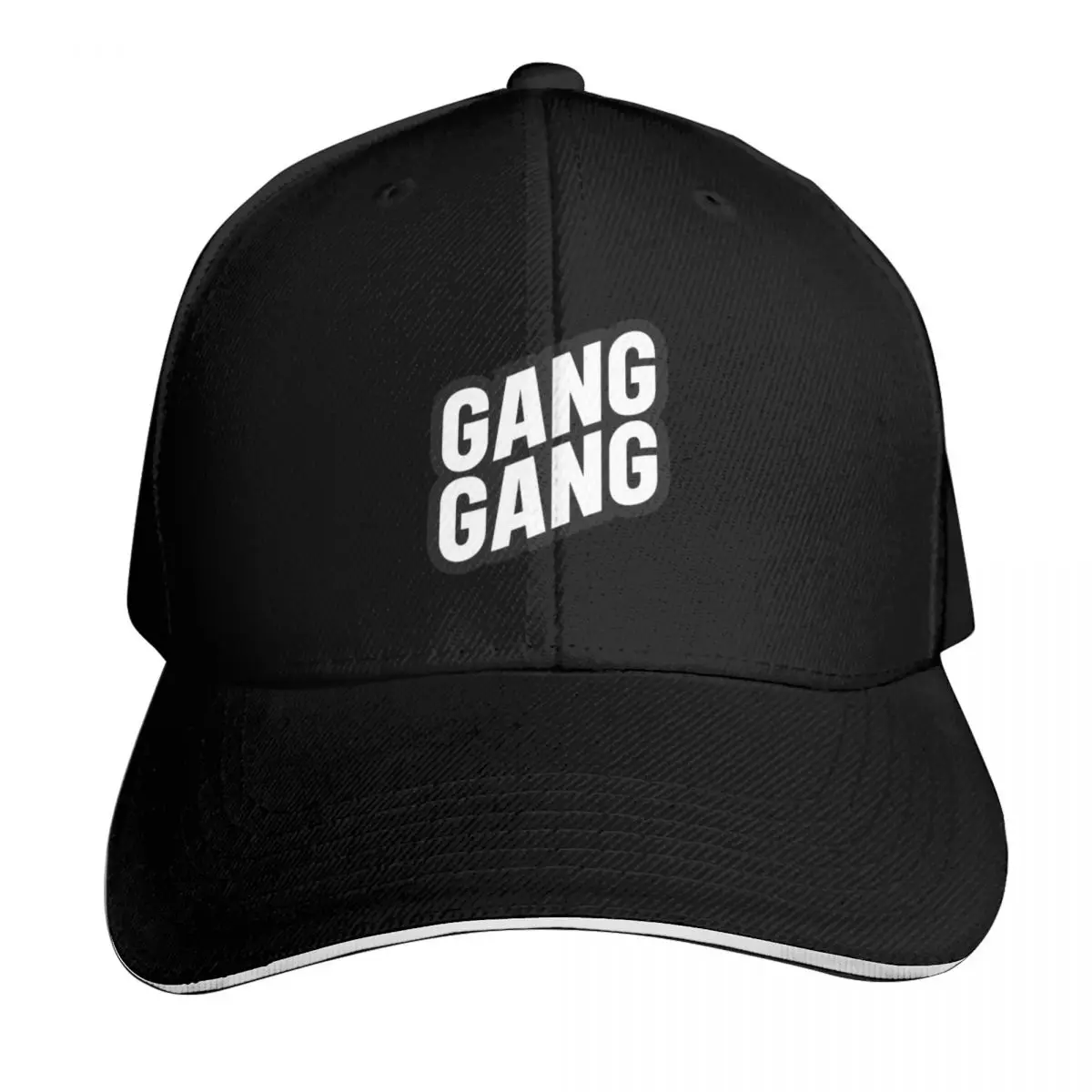 GANG GANG Sticker Baseball Cap Quick Dry Performance Cotton Twill Breathable Contrast Two Tone Brim