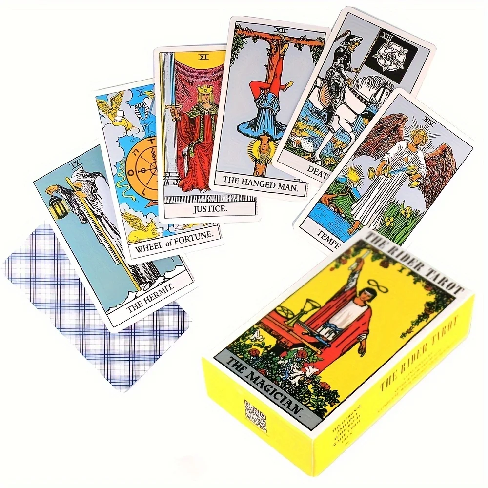 بطاقات سطح السفينة The Rider Tarot، 78 قطعة من Oracle Deck للمبتدئين، التارو الكلاسيكي مع دليل PDF