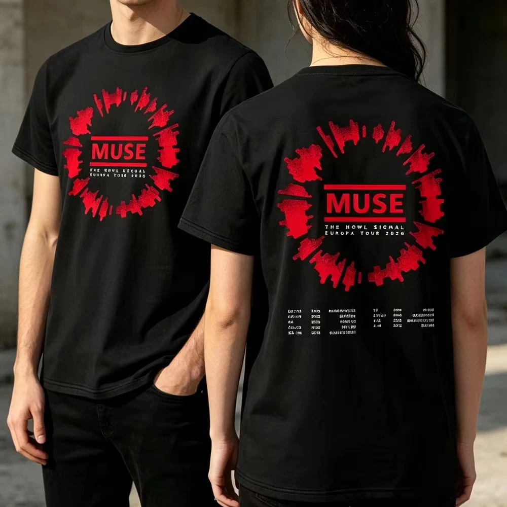 Muse: Wow! Signal Tour T-shirt - Gender-neutral streetwear, designed by a hip-hop rock band. Soft men's T-shirt