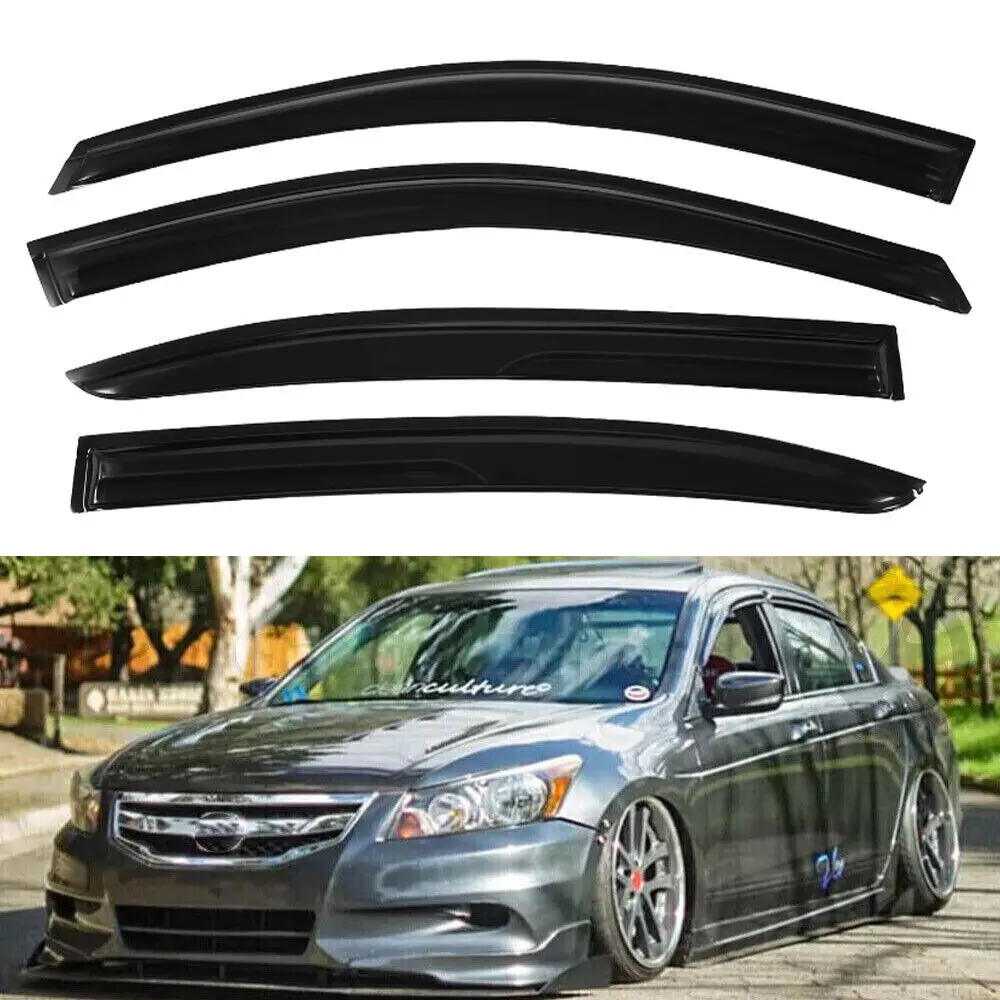 

Для Honda Accord 2008-2012: Ветровики (дефлекторы) на боковые окна в стиле JDM Mugen, защита от дождя