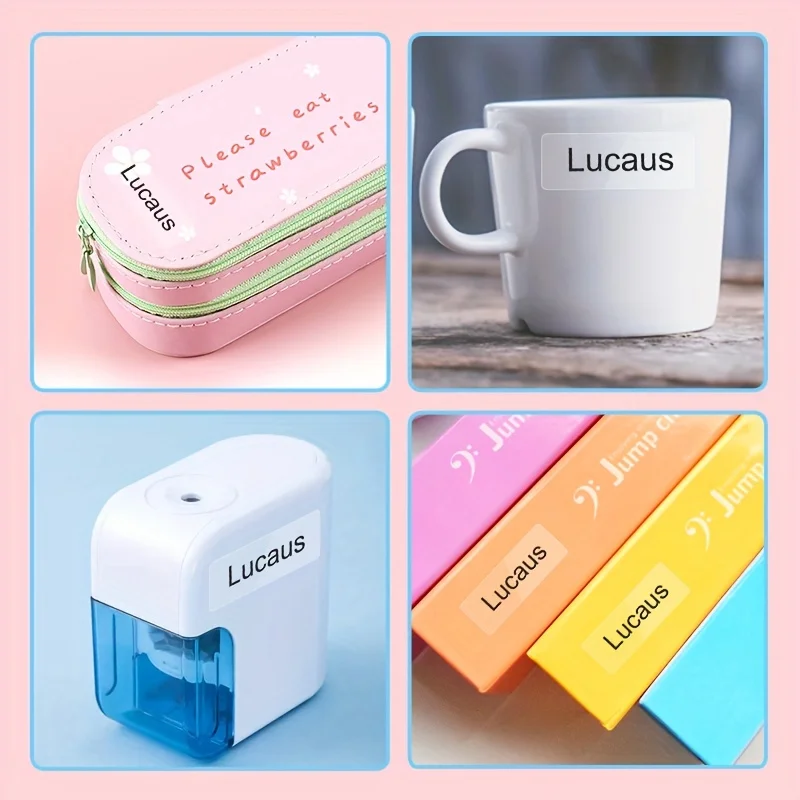 ملصقات اسم شخصية للأطفال قابلة للتخصيص بيئيًا، لوازم مدرسية، ملصقات متينة مقاومة للماء ومتعددة اللغات