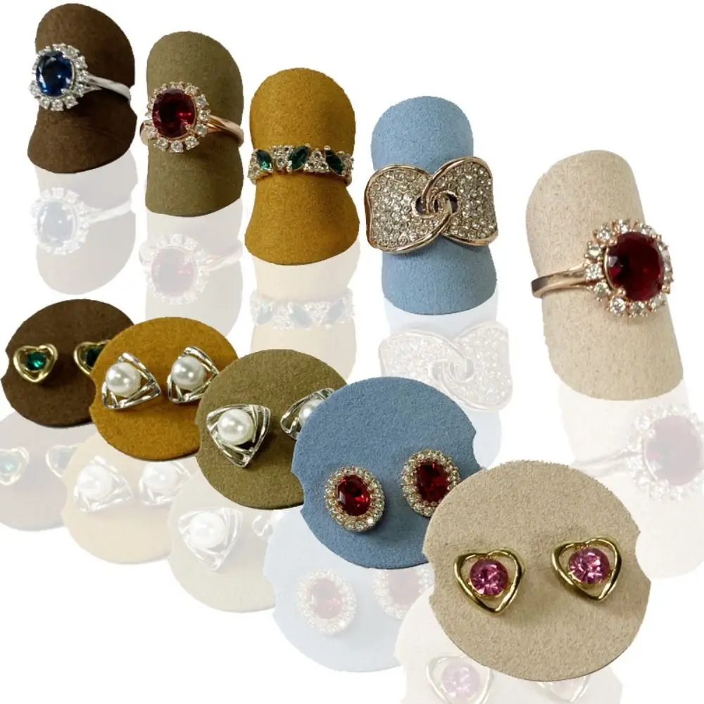 

12Pcs Multifunctional Rings Display Pads Round Simple Earrings Card Holder Jewelry Packaging Organizer Earrings Display Rack