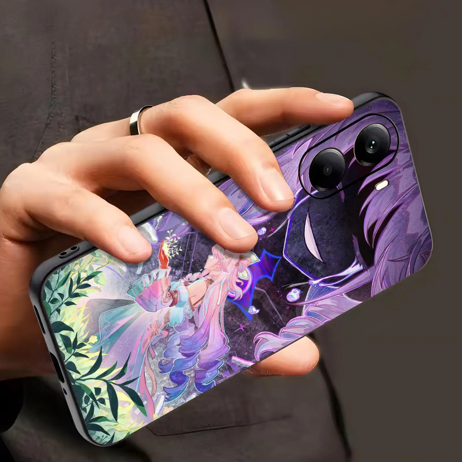 Phone Case For Xiaomi POCO M7 M6 M5 X7 X6 X5 F7 F6 F5 Pro 5G Soft black Shockproof Cover Wuthering Waves DENIA view 2