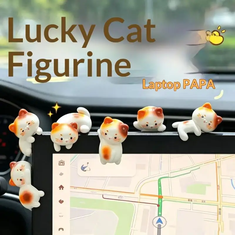 Adorable Cartoon Gourd Animal Figurine Lucky Resin Ornament Small Decor for Computer Monitor Edge Bedroom Desktop Gift