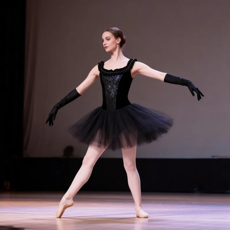 Women's Modern Dance Performance & Competition Skirt Adult Ballet Tutu Dress Fluffy Tulle Skirt For Stage Show & Dance Test