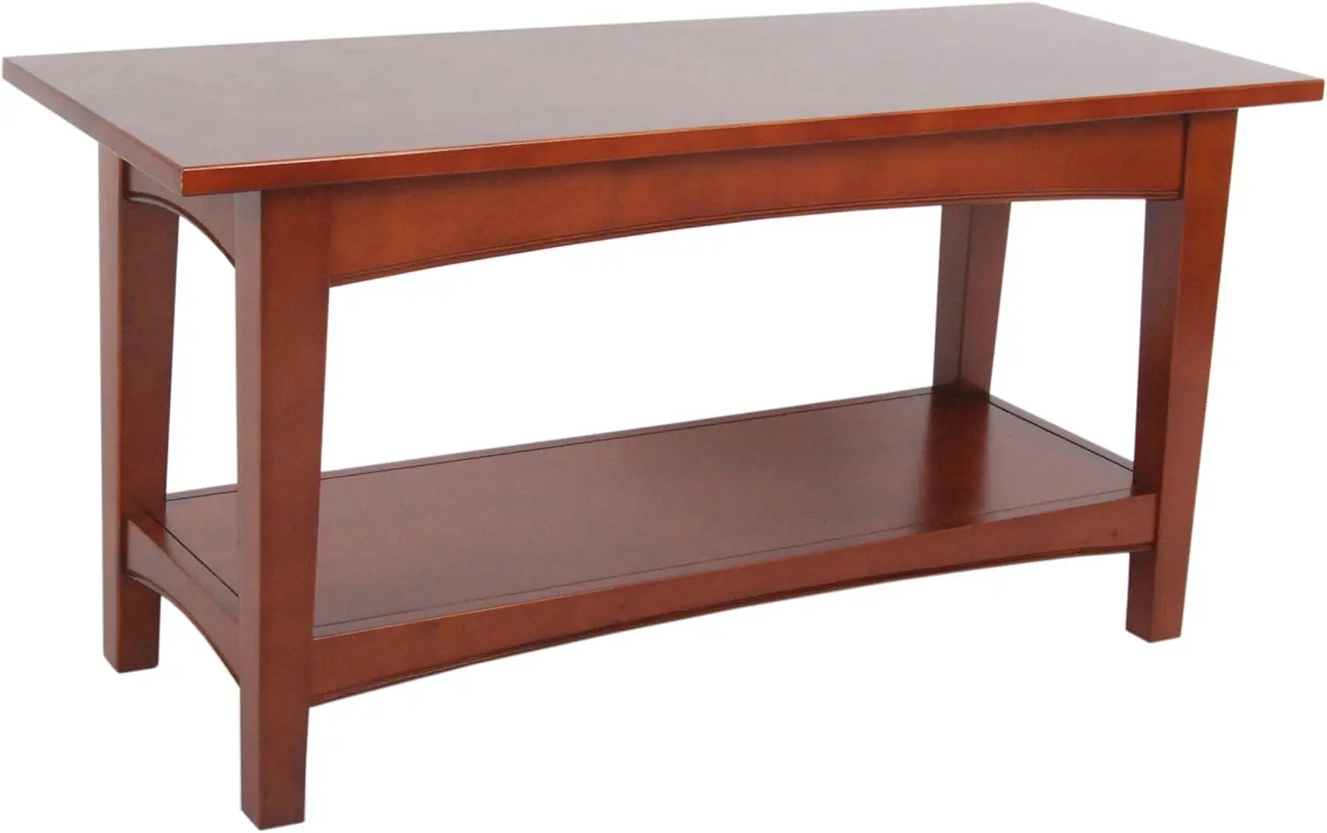 

Alaterre Furniture Shaker Cottage Bench with Shelf, Cherry