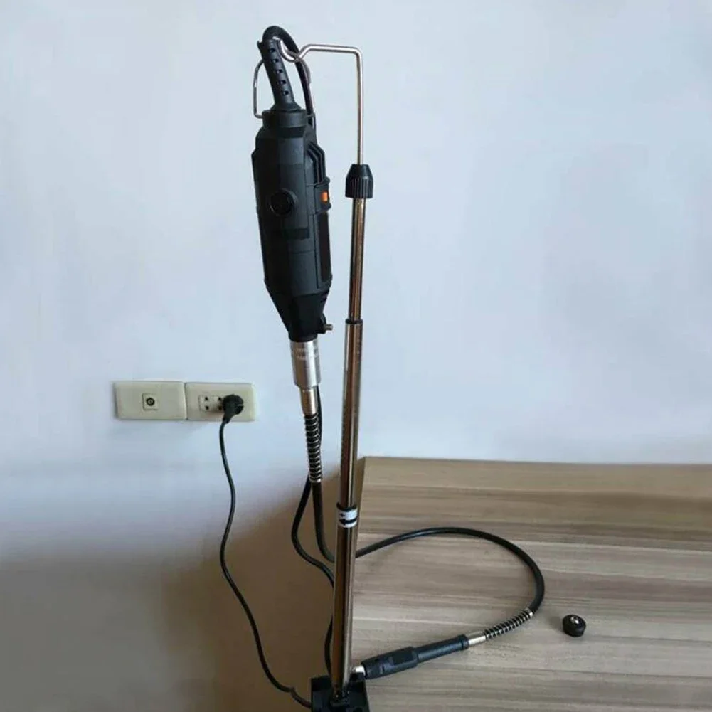 1Set Garden Stand Holder Bracket Clamp-on Rotary Grinder Rotary Tool Steel Versatility 360 Degrees Power Tools