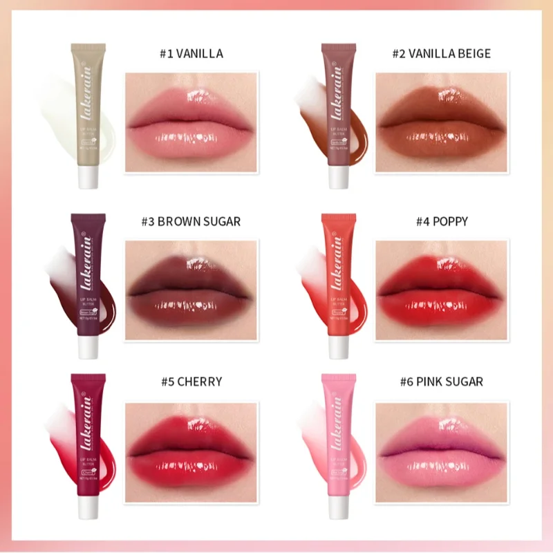 Lip Balm Moisturizing Mirror Lip Gloss Lip Vanilla Mint Iced Coffee Cake Smell Lipstick Transparent Lip Oil Makeup