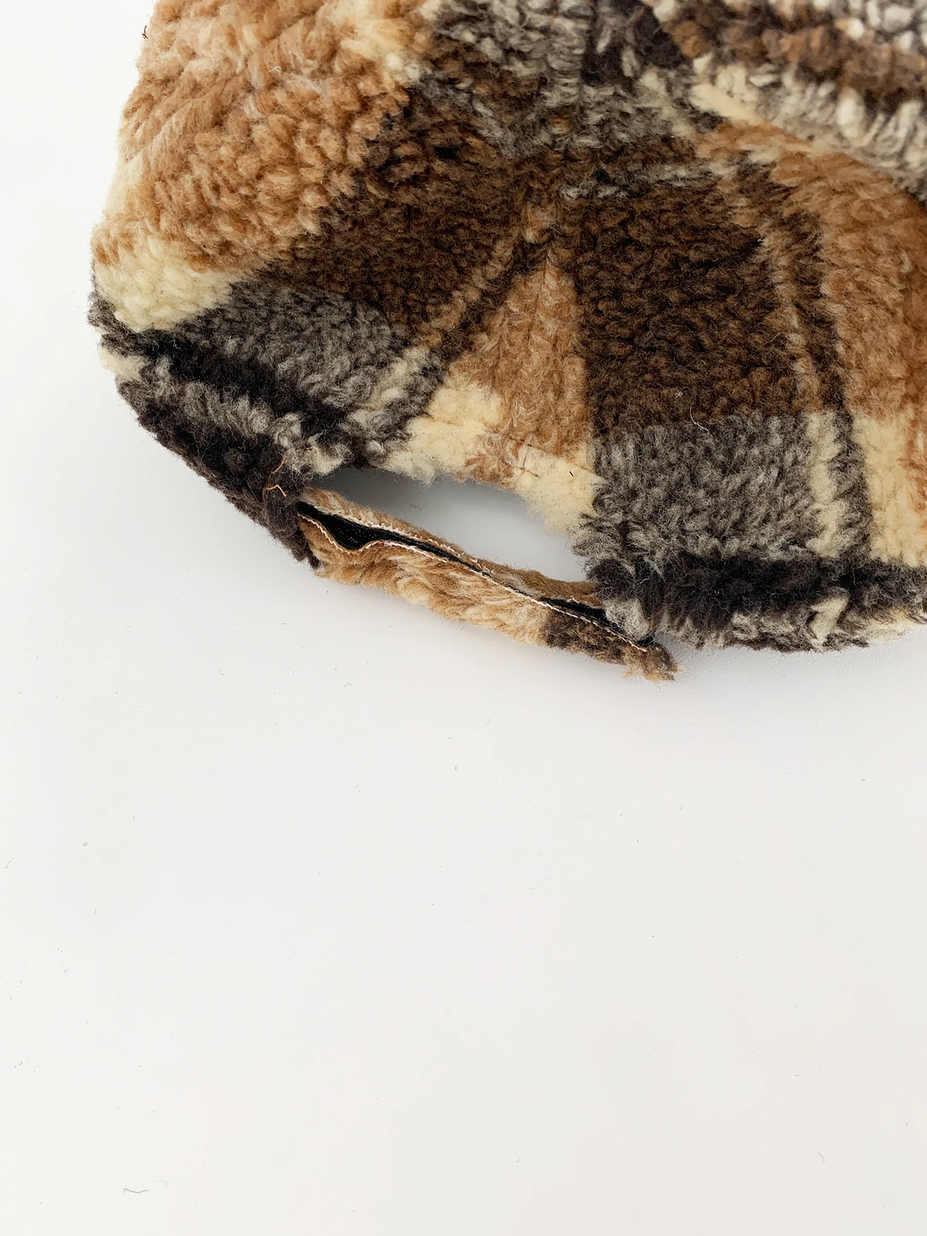 Бархатная фуражка с мультяшным медведем, ягненком, милая и универсальная, бейсбольная кепка в клетку с цветными блоками, утолщенная теплая осенне-зимняя теплая шапка