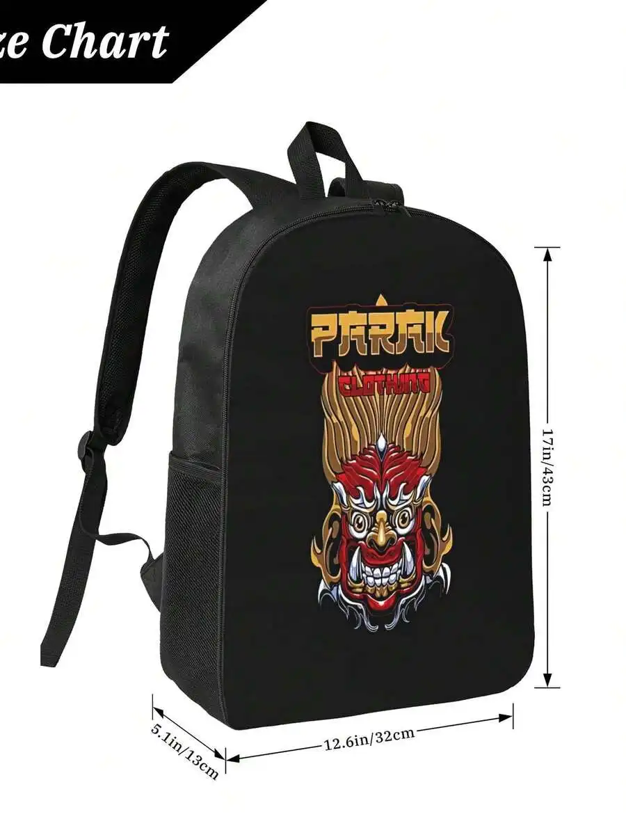 

Oni Mask Waterproof Backpack Large Capacity Anti-Theft Laptop Bag Travel School College Work Casual Unisex Daypack
