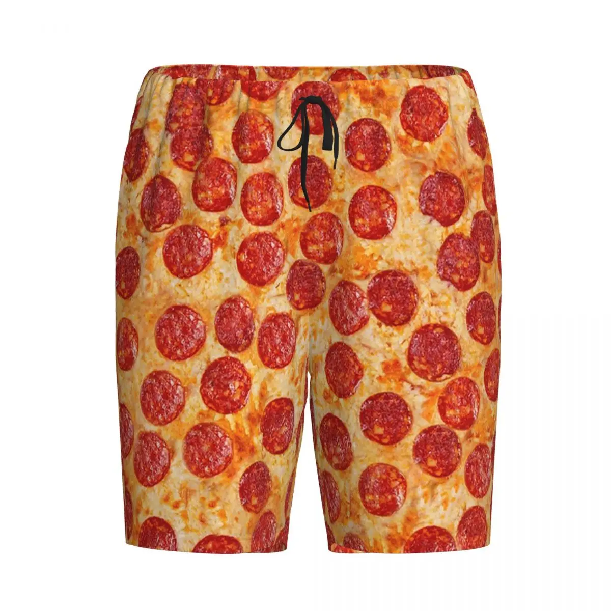 

Мужские пижамные штаны с реалистичным принтом пиццы с пепперони, шорты для сна, домашние брюки, нижняя часть пижамы