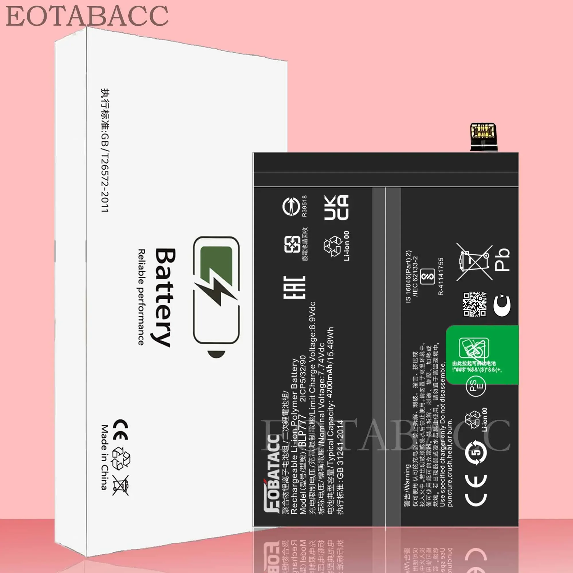 EOTABACC-batería Original BLP777 para OPPO Realme, X50 Pro, 5G, herramientas, 100%