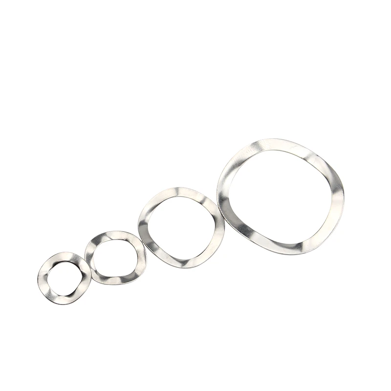 M3 M4 M5 M6 M8 M10 M12 M19 M23 M25 M27-M41 304 Stainless Steel Wave Washer Three Wave/Five Wave Crest Type Gasket Spring Washer