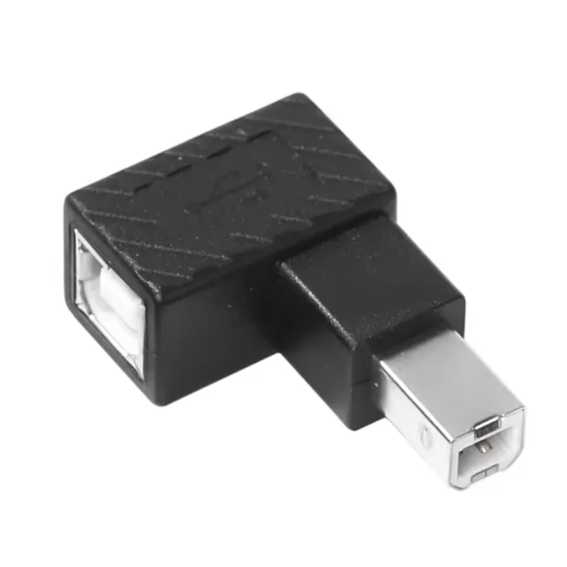 

USB 2.0 Тип B Сканер принтера Кабель-адаптер для жесткого диска Мужской-мама Удлинительный адаптер Прямоугольный преобразователь 90 градусов