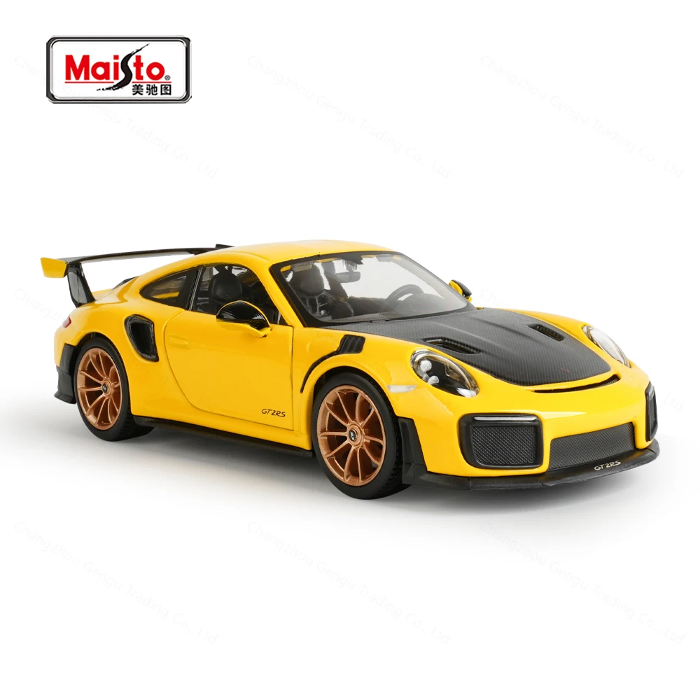 Maisto 1:24 2018 Porsche 911 GT2 RS Auto sportiva Statico Pressofuso Veicoli Modello da collezione Auto Giocattoli