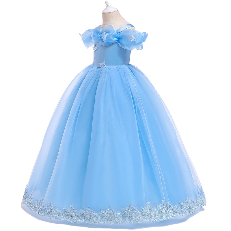 Cinderella  Princess Dress Fashion Cosplay Costume Girl Dress Birthday Party Costume for Halloween Christmas Baby Girl Dress