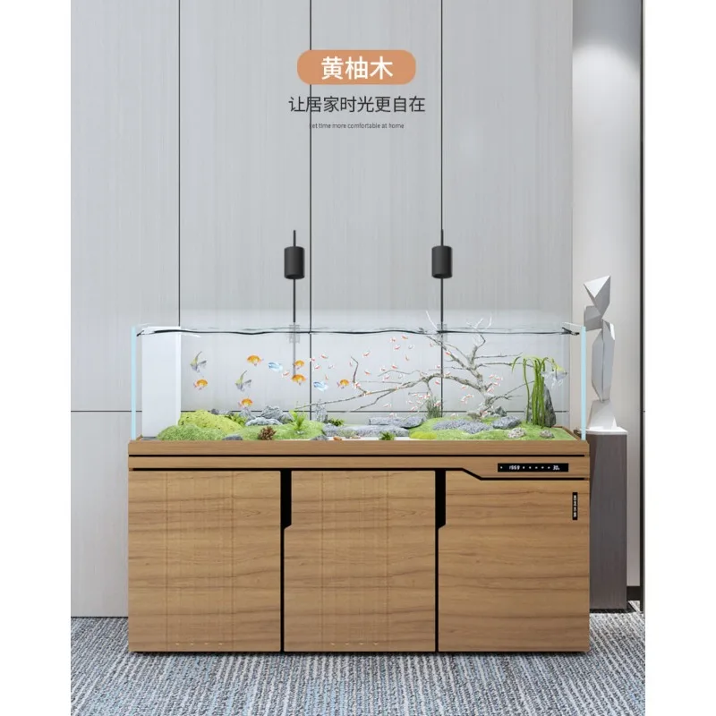 خزان الأسماك الأصلي الجديد لغرفة المعيشة الصغيرة والخزانة السفلية البيئية