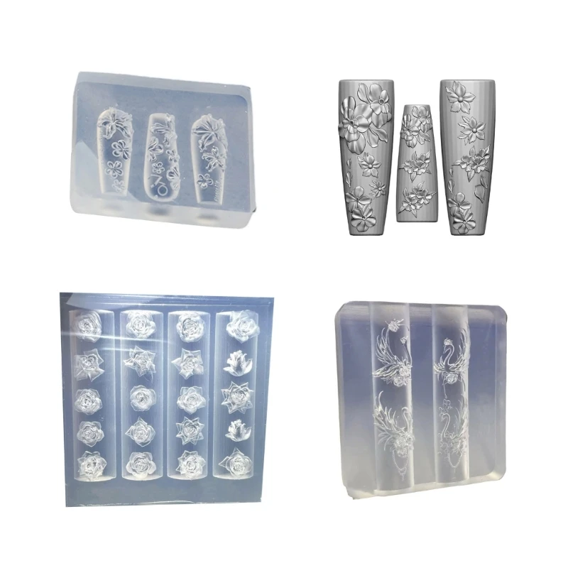 

Stylish Silicone Art Molds Embossing Carving Templates for Nail Enthusiasts Dropship