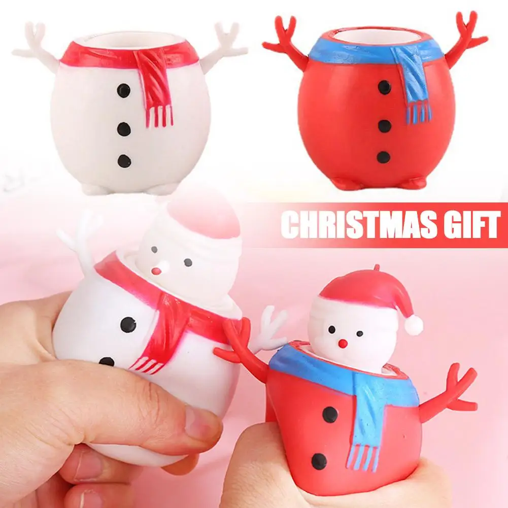 Niedliches Weihnachts spielzeug Santa Claus Anti stress Tool Squeeze Soft Stress Relief lustige Zappeln Spielzeug Kinder Weihnachts geschenk