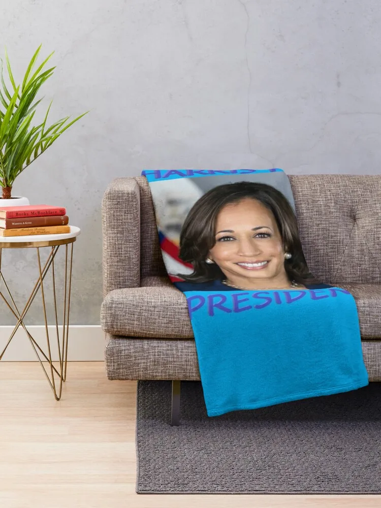 Harris For President Throw Blanket Tourist blankets ands Decorative Sofas Luxury Blankets