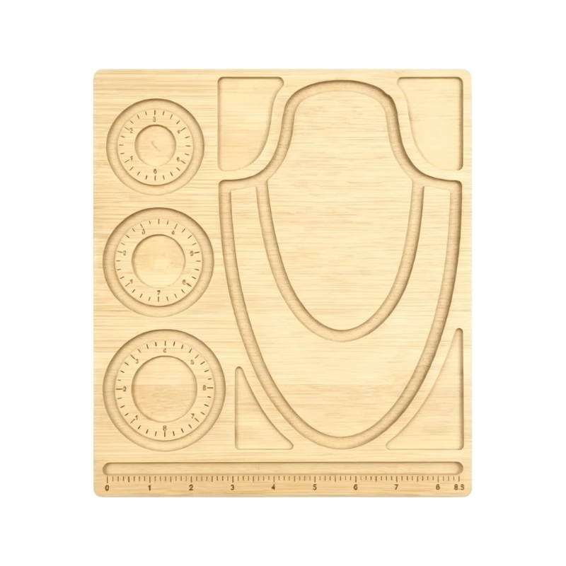 Wooden Jewelry Beading Board for Bracelet and Necklace Layout Work E0BF