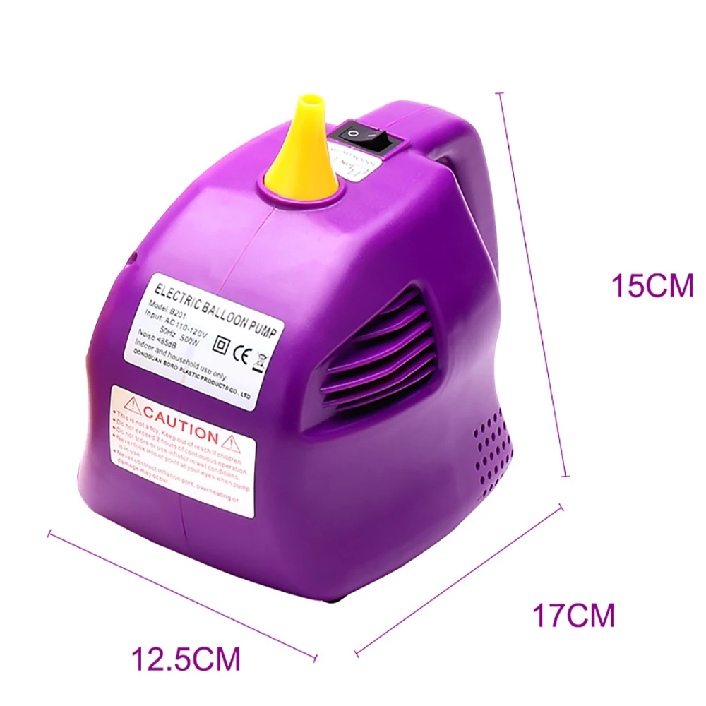 Electric Balloon Pump Mini Portable Single Hole Balloon Inflator Air Balloon Fast Inflation Machine 500W For Wedding Party