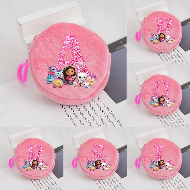 New Gabby Dollhouses Round Coin Purses Mini Wallet Kawaii Cartoon Printed Storage Bags Cute Headphone Pouch kids Birthday Gifts