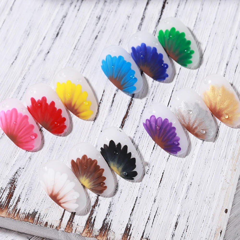 Vendeeni 12 Colors Painting Gel Nail Polish 3D Soak Off Colorful Drawing Gel Lacquer Painted Gel Varnish For DIY Nail Art Design
