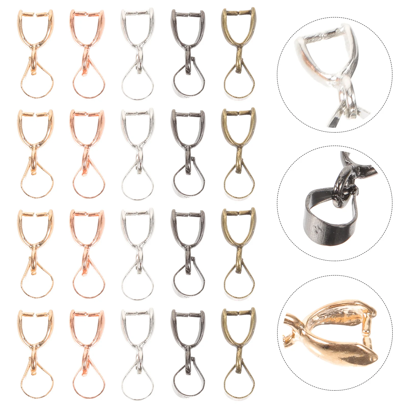 50 قطعة المشبك المعدني السلس لصنع المجوهرات عقد دي اي واي موصل سبيكة قرصة كليب المشابك النتائج مجوهرات الكفالات