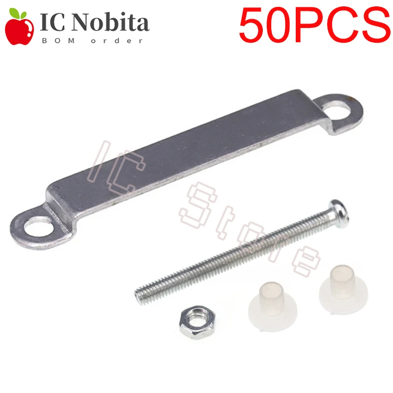 

50PCS Fixed Bracket Holder Hardware Clip for Holding 40mm Stainless Steel Water Cooling Block Buckle M4 Screw Nut Nylon Washers