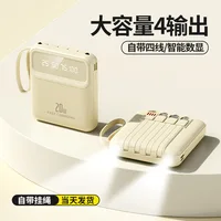20000mAh 10000mAh batterie externe câble intégré téléphone batterie externe Powerbank chargeur pour Xiaomi Poco iPhone Samsung iPad 2