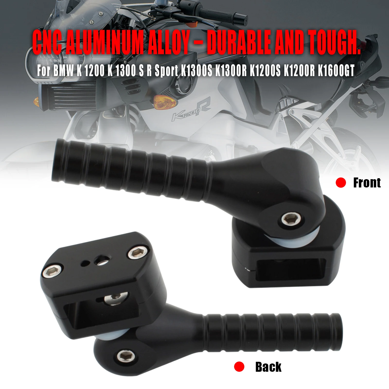 Motorcycle Lifting Lever Assist Bar Folded Jack Up Handle For BMW K1200GT K1300GT K1600GT K1600GTL 2003-2025 2024 2023 Black CNC