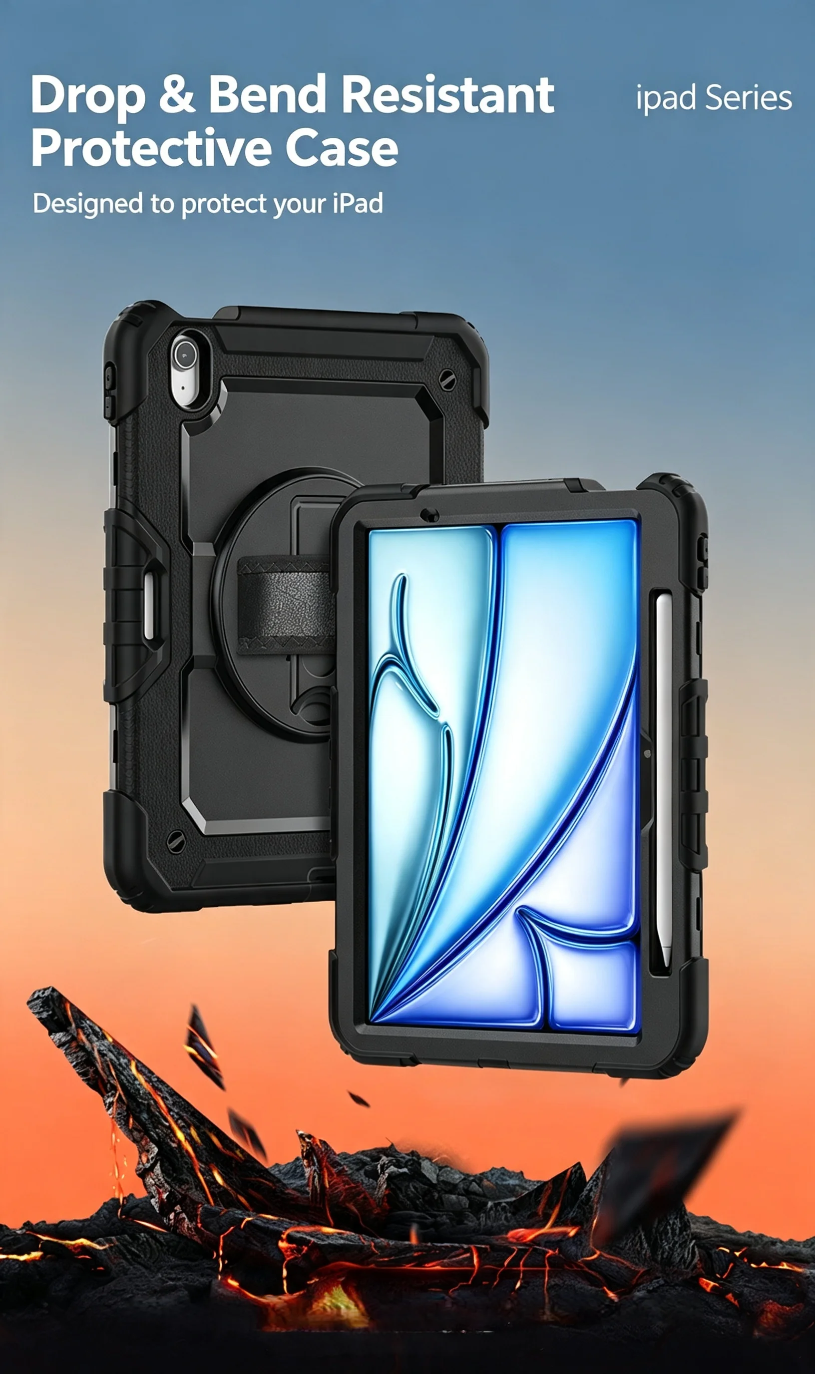 Case For iPad Air11 10th  Generation 7/8/9th 10.2 Pro 11 12.9 Air 11 13 Air5 4 Mini 7 6 5 4 Shockproof Stand Kids Safe Cover