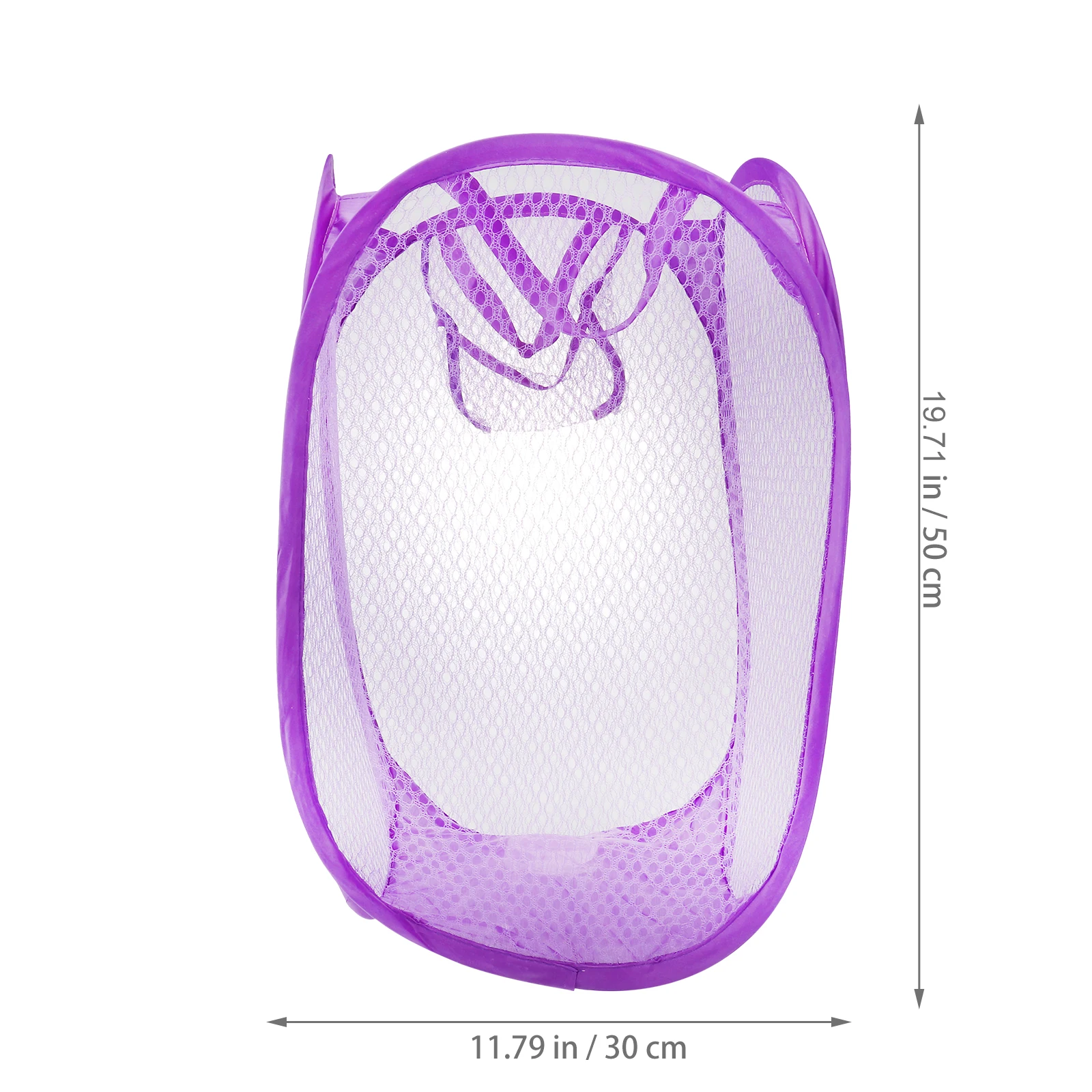 سلة غسيل شبكية سهلة الفتح قابلة للطي، أرجوانية، مسكن جامعي، شقة تخزين للتخييم، مقابض كاملة الحمل قابلة للتنفس