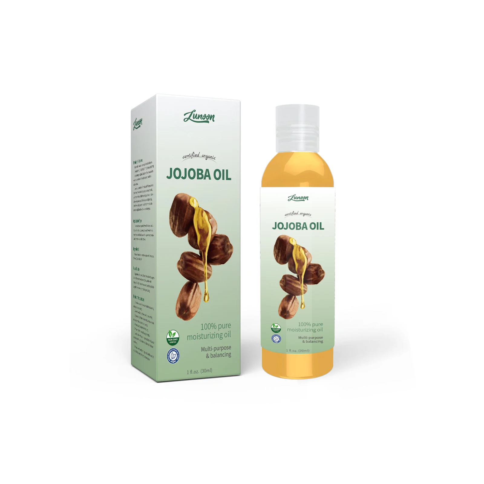 

LUNOON Jojoba Hair Oil 30ml Multi-Purpose Dry Skin Care Face & Body Moisturizer Scalp Nourishment Beauty & Hairdressing Care Oil