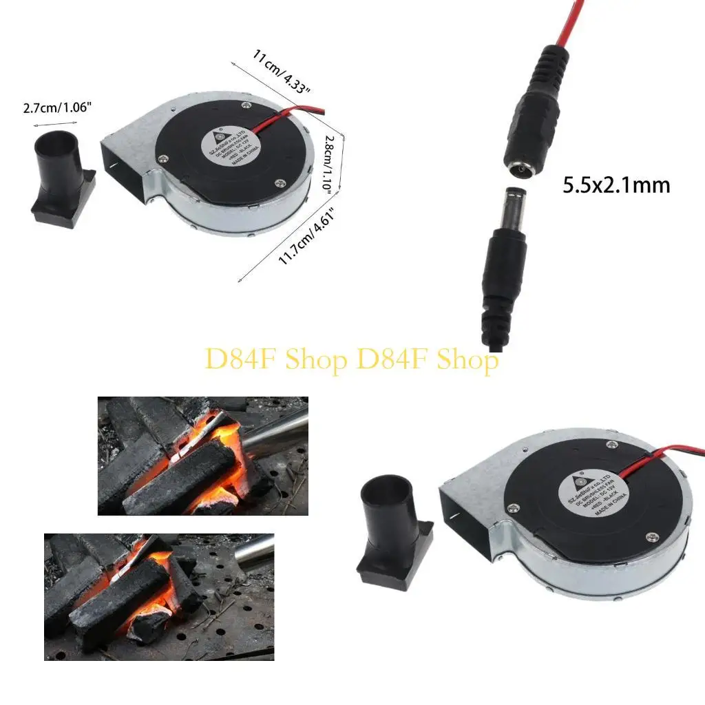 

D84F BBQ Blower Fan DC12V 5000R 100V 220V Blowers for Barbecue Camping