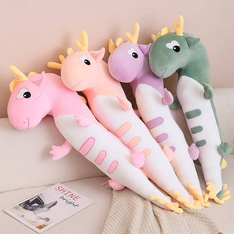 80-120cm Giant Kawaii Dragon Plush Pillow Soft Stuffed Animal Dragon Plush Toy Doll Gift for Girls Children Kids Home Decor