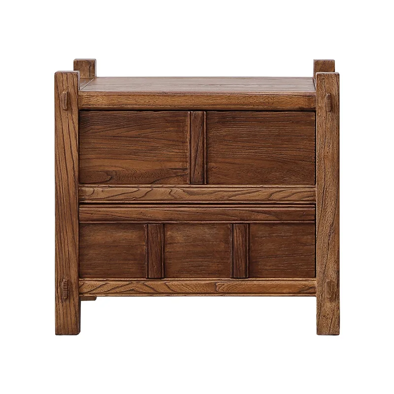 bedside table Japanese solid wood storage low cabinet, sofa side cabinet small side table