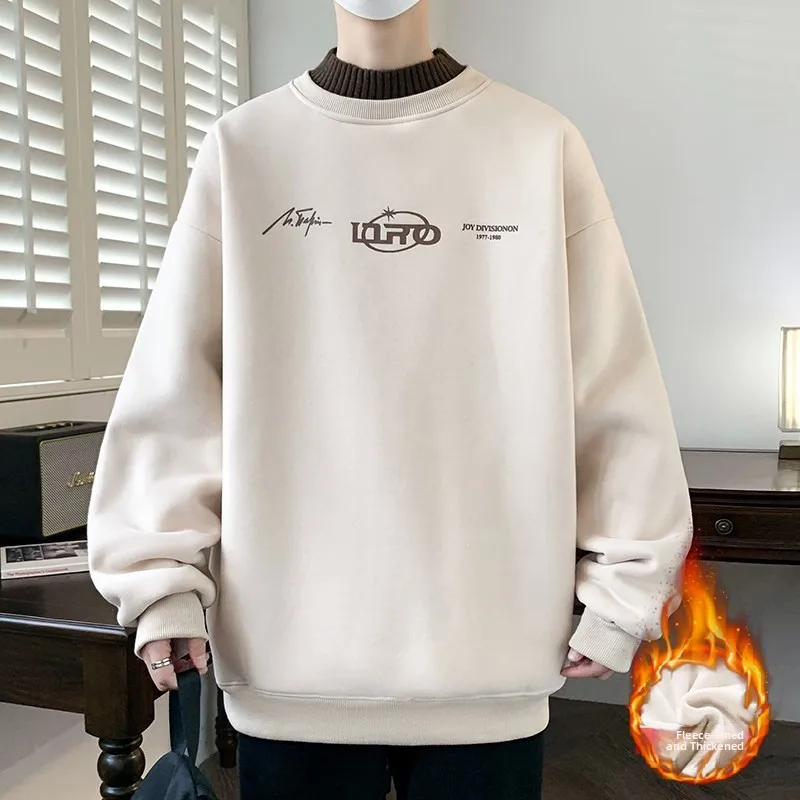 

Thickened Fleece Hoodie Sweatshirt for 12 Year Old Boy Teenage Junior High School Student Half High Collar Base Layer Casual ...