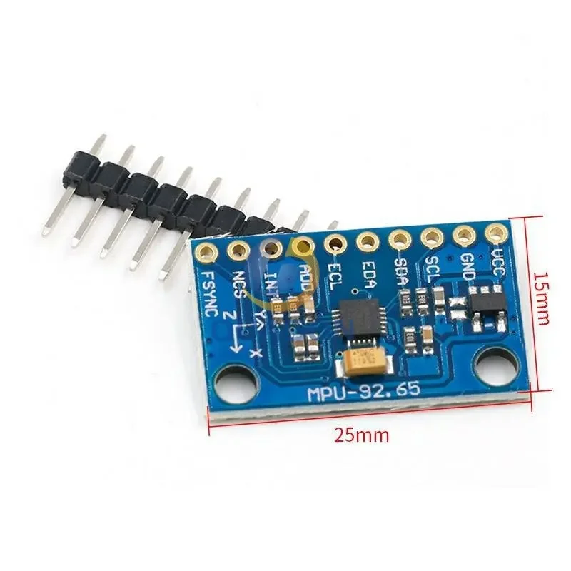 Picture 3: IIC I2C SPI MPU6500 MPU-6500 6-Axis Gyroscope Accelerometer Sensor Module Replace MPU6050 For Arduino With Pins GY-6500