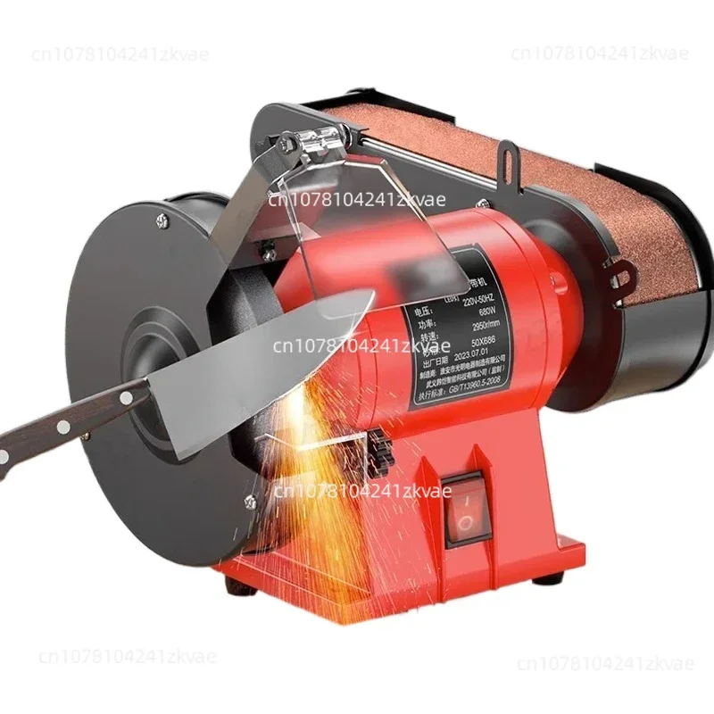 Small electric household grinder, powerful grinding and polishing, grinding wheel belt machine, wood and stone processing