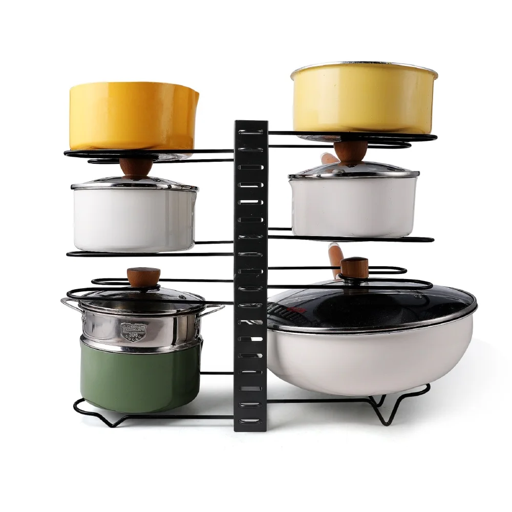

Adjustable pot rack, kitchen rack, and storage rack, kitchen organization and storage