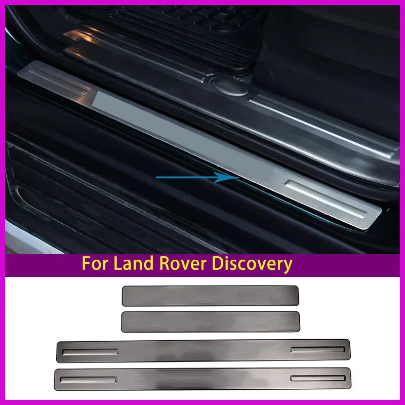 

4 Pcs For Land Rover Discovery 4 LR4 2010-2016 Car Accessories 304 Stainless Steel Outside Door Sill Scuff Plates Cover Trim