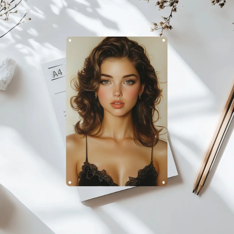 لوحة فنية جدارية من الألومنيوم بورتريه ملكي - ديكور عتيق أنيق لغرفة المعيشة وغرفة النوم وجدار معرض المكتب #3