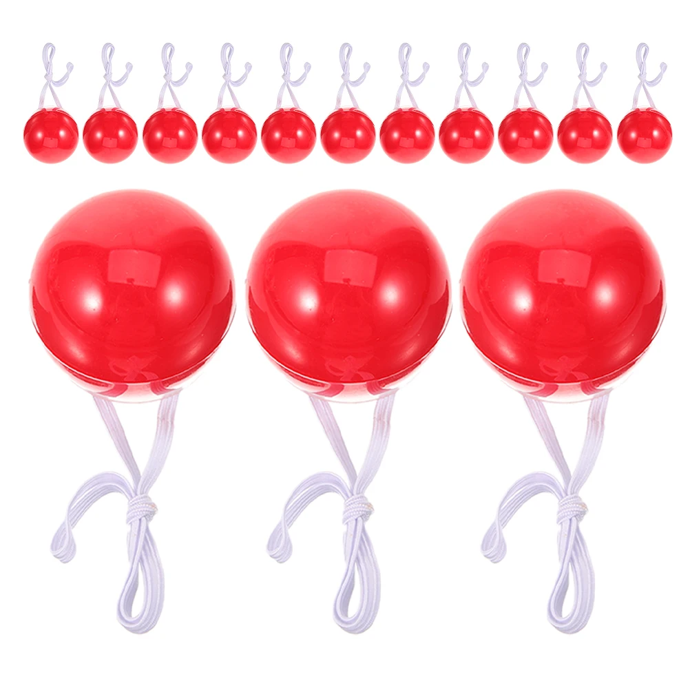 

14 Pcs Glowing Clown Nose Funny with Light Red Aldult up Lighting Plastic Blinking Child
