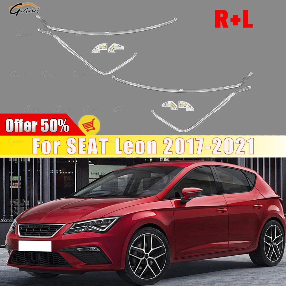 

Car Headlights Angel Eye Light For SEAT Leon 2017-2021 Guide Tubes Daytime Running Light Bulbs Circuit Boards 5F0941475A