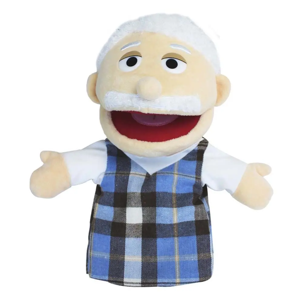 Hand Puppet Pillow Toys Half Body Grandpa Grandma Puppet Plush Toy Stuffed Toys Hand Puppet Plush Doll Family Puppet Hand Doll