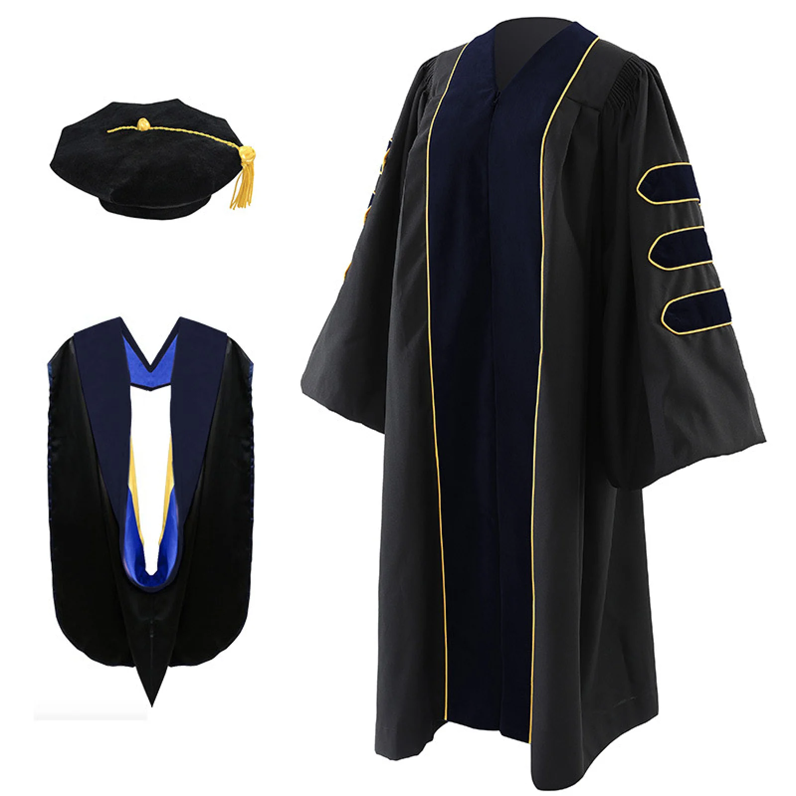 2025 European And American New Doctoral Robe University Graduation Ceremony Academic Style Master's Uniform School Uniform Suit