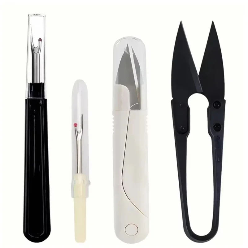 4PCS Sewing Scissors Set Trimming Nipper Yarn Lightweight Thread Cutter Embroidery Clipper Stitching Snip DIY Sewing Supplies